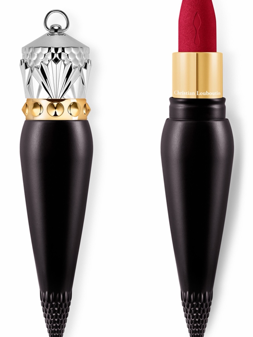 Christian Louboutin Luxe Matte Lipstick in Deep Berry Red with Gold Trim